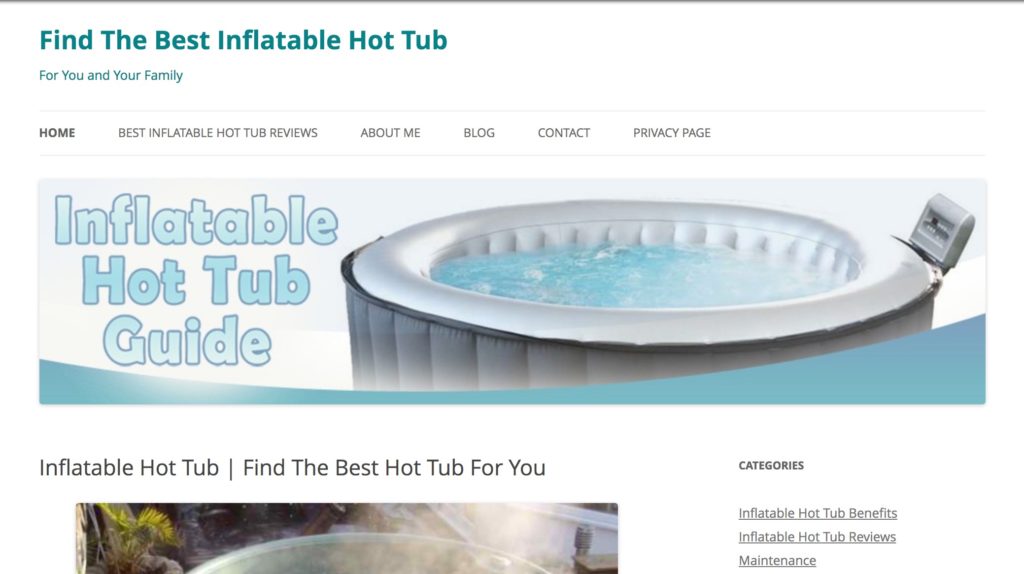 screenshot of the start of our website