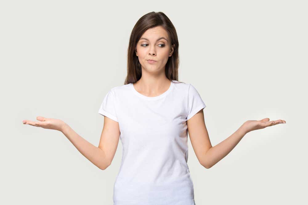 a girl wondering what to choose
