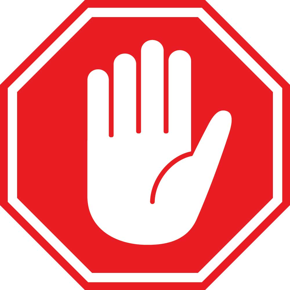 an image of a hand symbol for stop